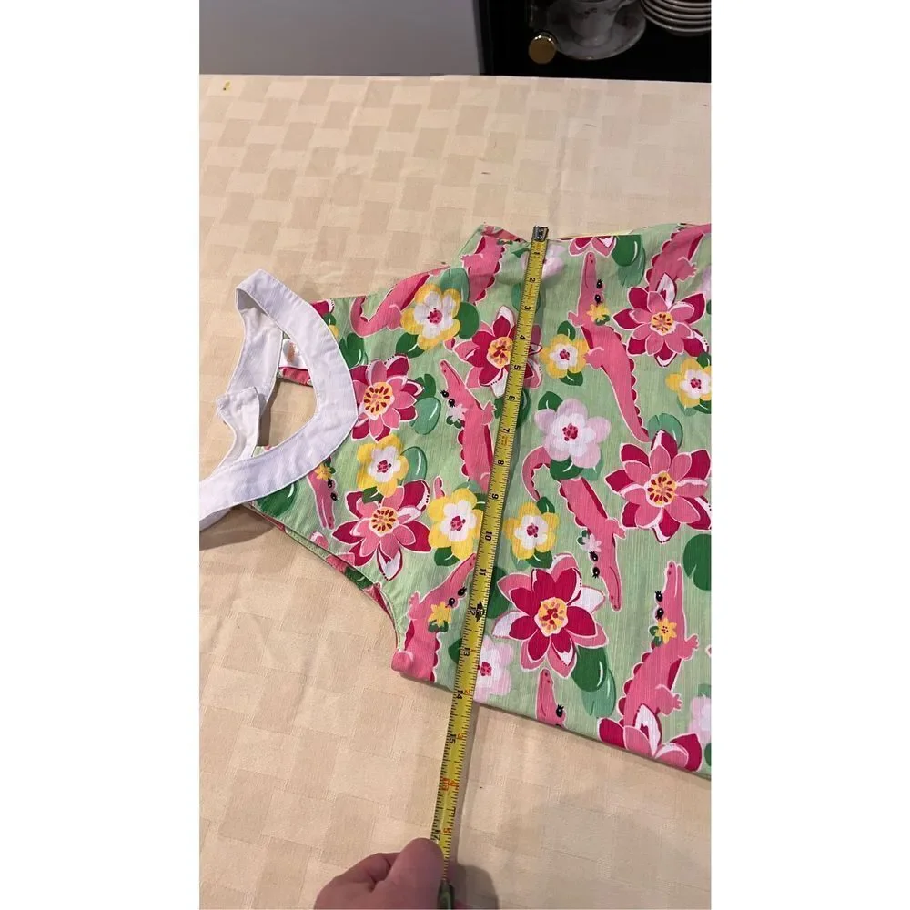 GYMBOREE GIRLS FLORAL ALLIGATOR FLORAL DRESS SIZE 10
